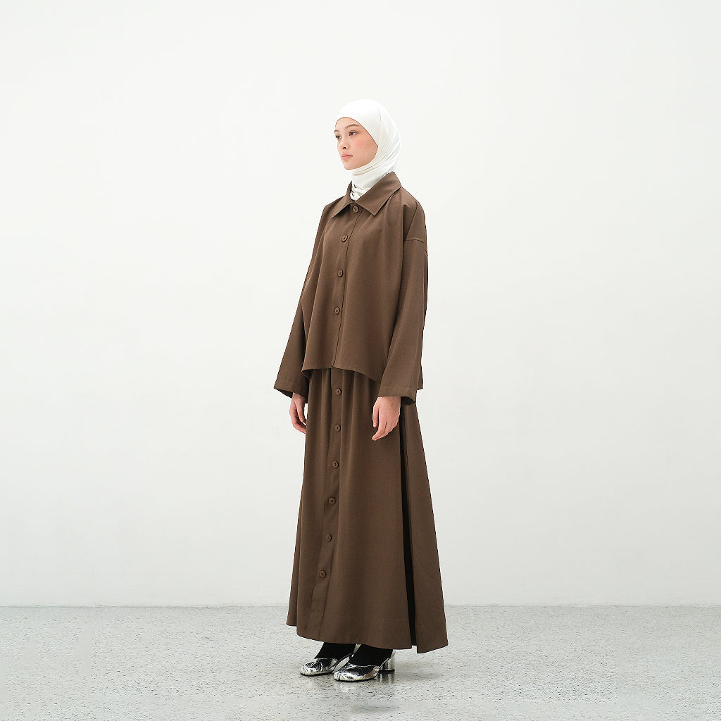 RASHAWL HOMMACHI BACK PLEATED SHIRT