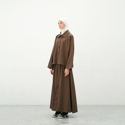 RASHAWL HOMMACHI BACK PLEATED SHIRT
