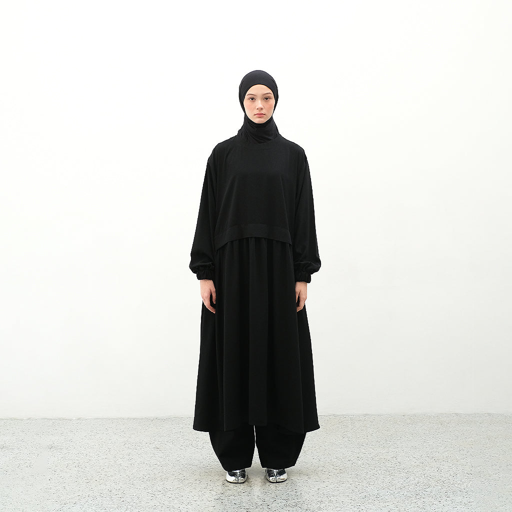 RASHAWL OTSU SHOULDER OPEN DRESS