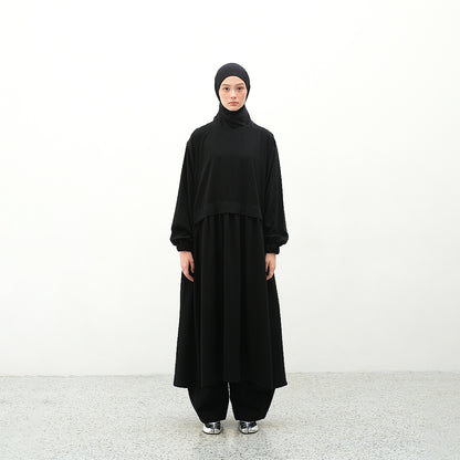 RASHAWL OTSU SHOULDER OPEN DRESS