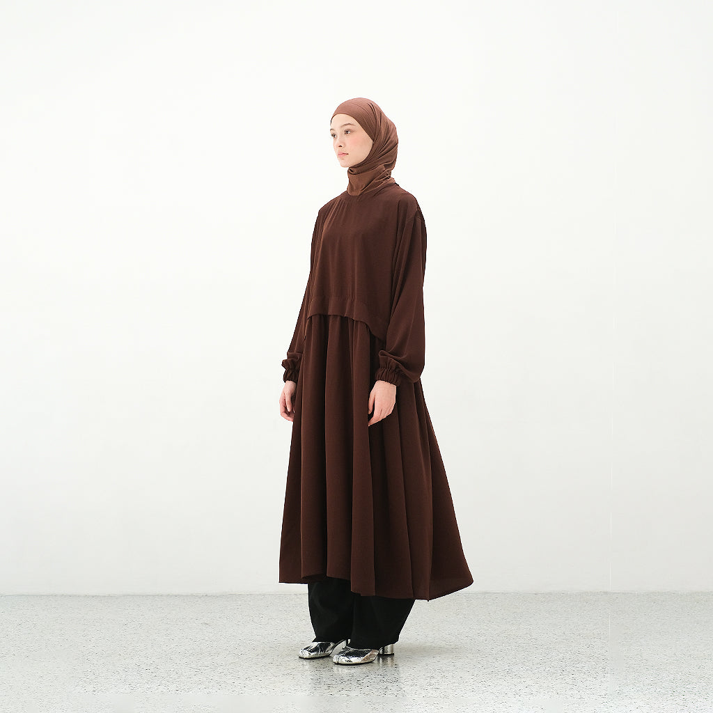 RASHAWL OTSU SHOULDER OPEN DRESS