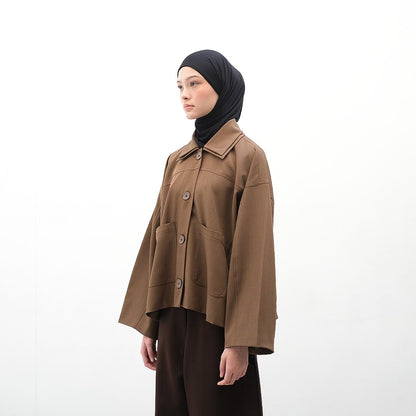 RASHAWL OSU DOUBLE COLLAR BARREL SLEEVE JACKET