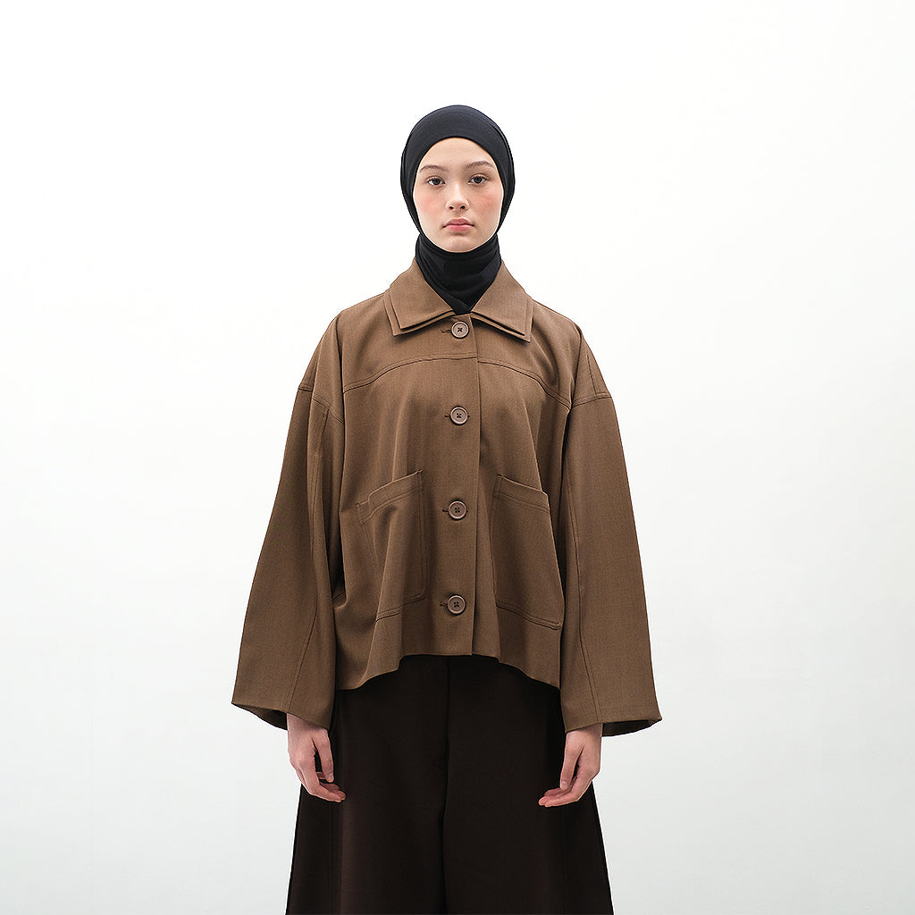 RASHAWL OSU DOUBLE COLLAR BARREL SLEEVE JACKET