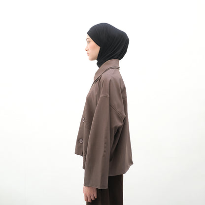 RASHAWL OSU DOUBLE COLLAR BARREL SLEEVE JACKET