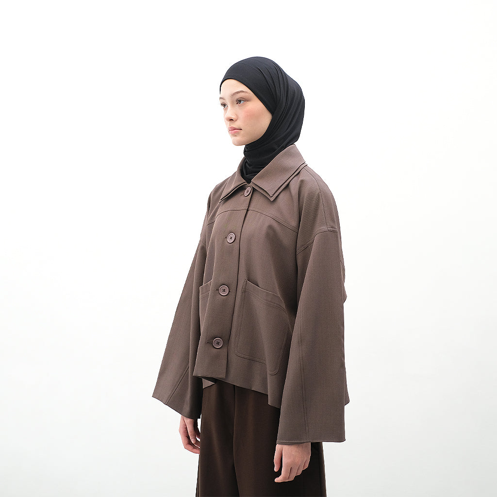 RASHAWL OSU DOUBLE COLLAR BARREL SLEEVE JACKET