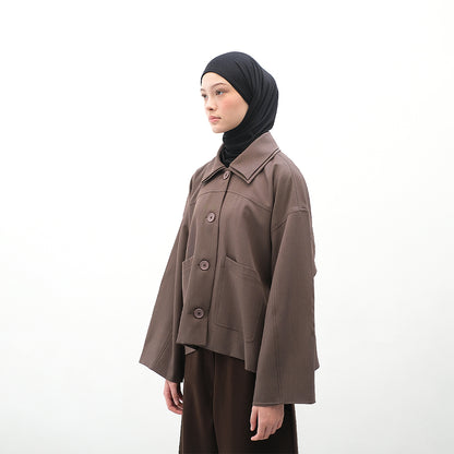 RASHAWL OSU DOUBLE COLLAR BARREL SLEEVE JACKET
