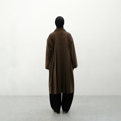 RASHAWL SHINTENCHI STRUCTURED BACK PELATED  LONG COAT
