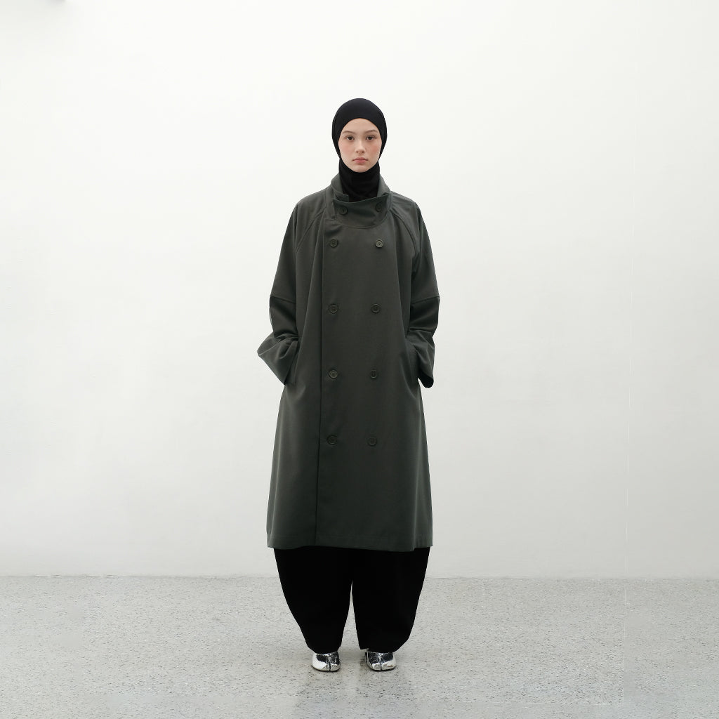 RASHAWL SAKURA DOUBLE BREASTED COAT