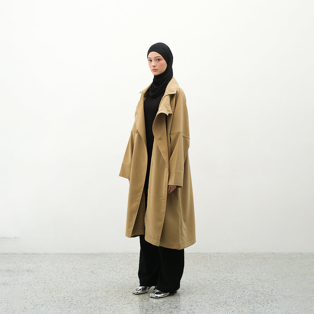 RASHAWL SAKURA DOUBLE BREASTED COAT