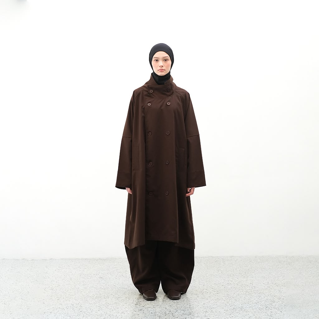RASHAWL SAKURA DOUBLE BREASTED COAT