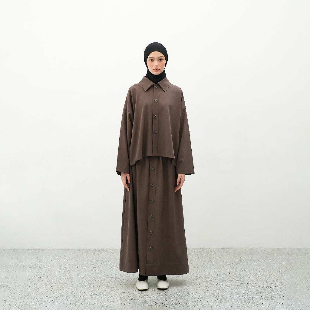RASHAWL KANAYAMA A-LINE BUTTON SKIRT