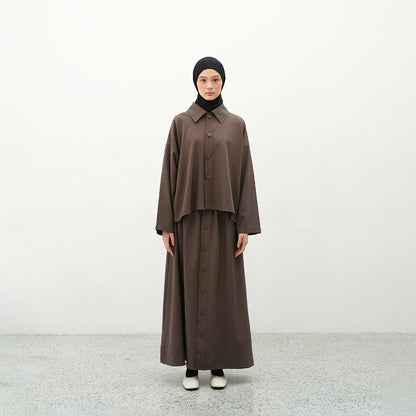 RASHAWL KANAYAMA A-LINE BUTTON SKIRT
