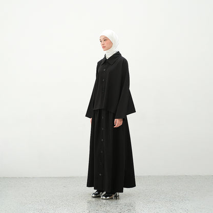 RASHAWL KANAYAMA A-LINE BUTTON SKIRT