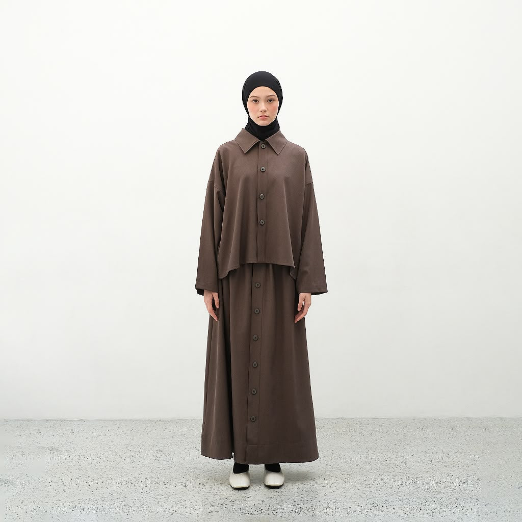 RASHAWL KANAYAMA A-LINE BUTTON SKIRT