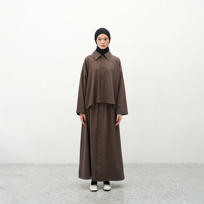 RASHAWL KANAYAMA A-LINE BUTTON SKIRT