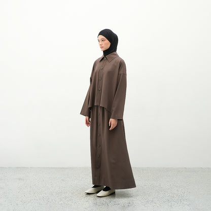 RASHAWL KANAYAMA A-LINE BUTTON SKIRT