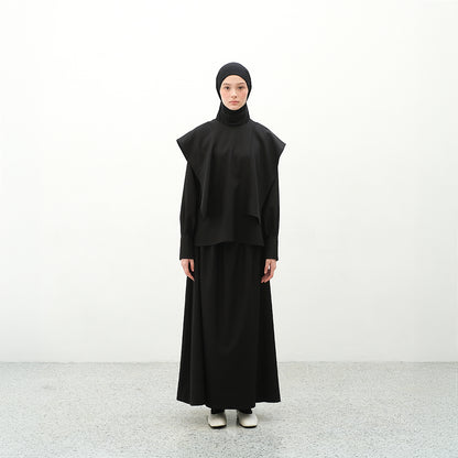 RASHAWL BANSHOJI LAYERED SHOULDER BLOUSE