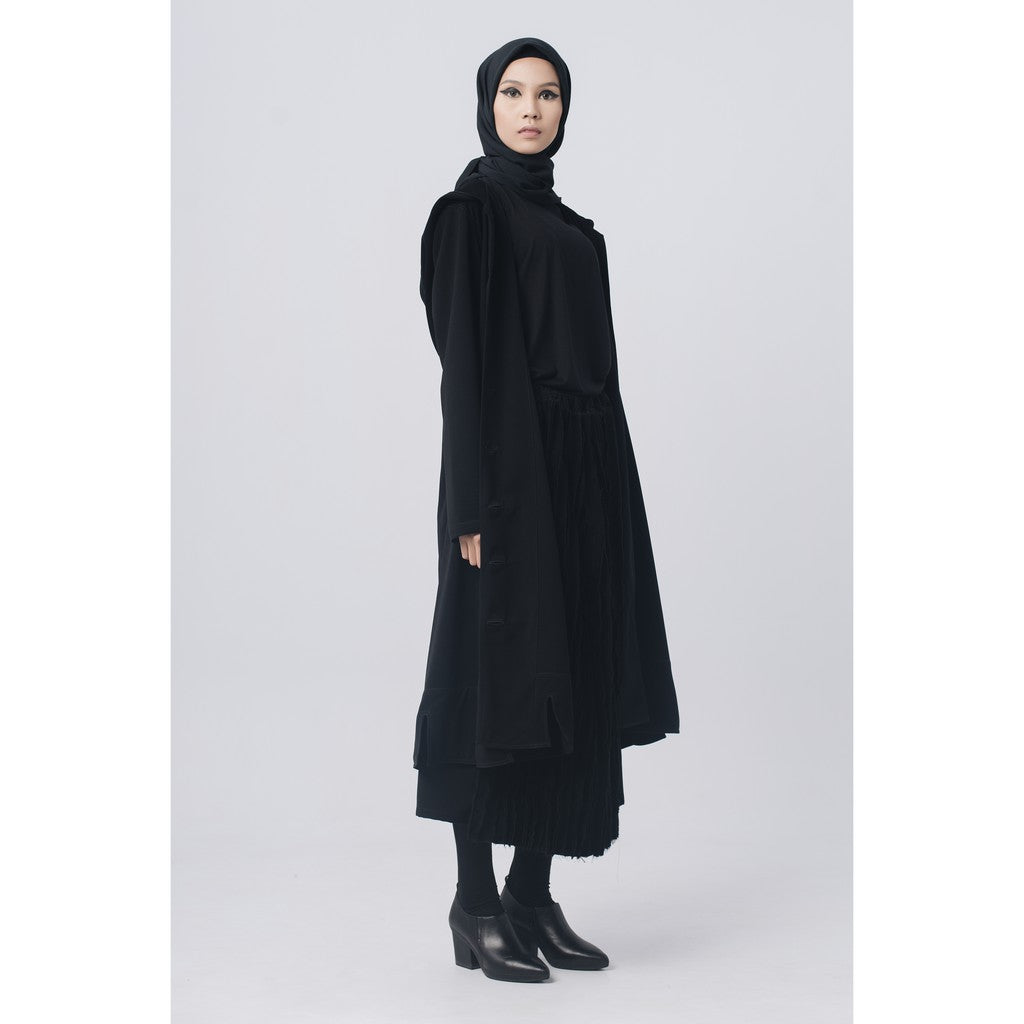 RASHAWL PEDESTAL COAT BLACK