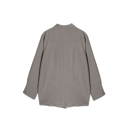 DAYCLOTH ARCOPORA BLANKET STITCH SHIRT GREY