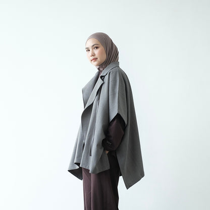 DAYCLOTH PORA OVERSIZED ASSYMETRIC VEST GREY