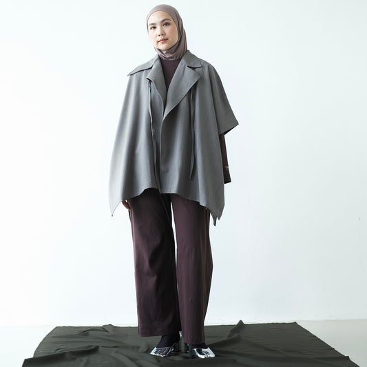 DAYCLOTH PORA OVERSIZED ASSYMETRIC VEST GREY