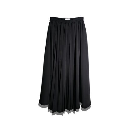 RASHAWL GOJODORI LAYERED PLEATED ASSYMETRIC SKIRT