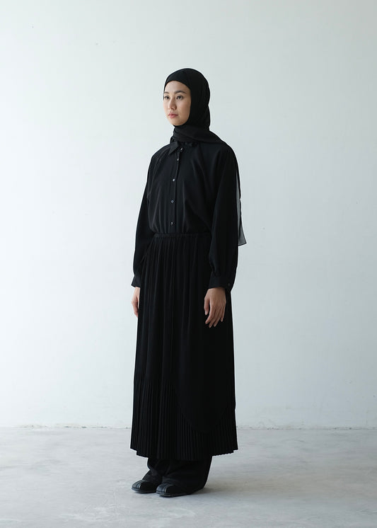 RASHAWL SUIREN PLEATED LAYERED SKIRT