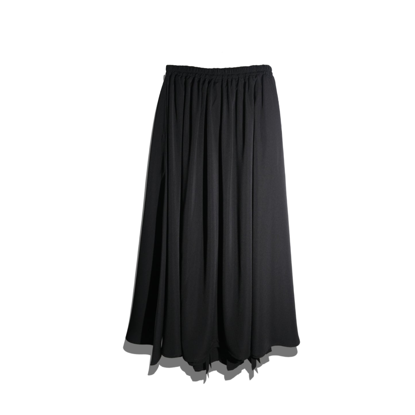 RASHAWL GOJODORI LAYERED PLEATED ASSYMETRIC SKIRT