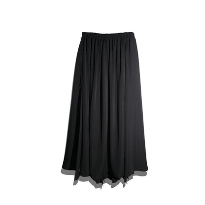 RASHAWL GOJODORI LAYERED PLEATED ASSYMETRIC SKIRT