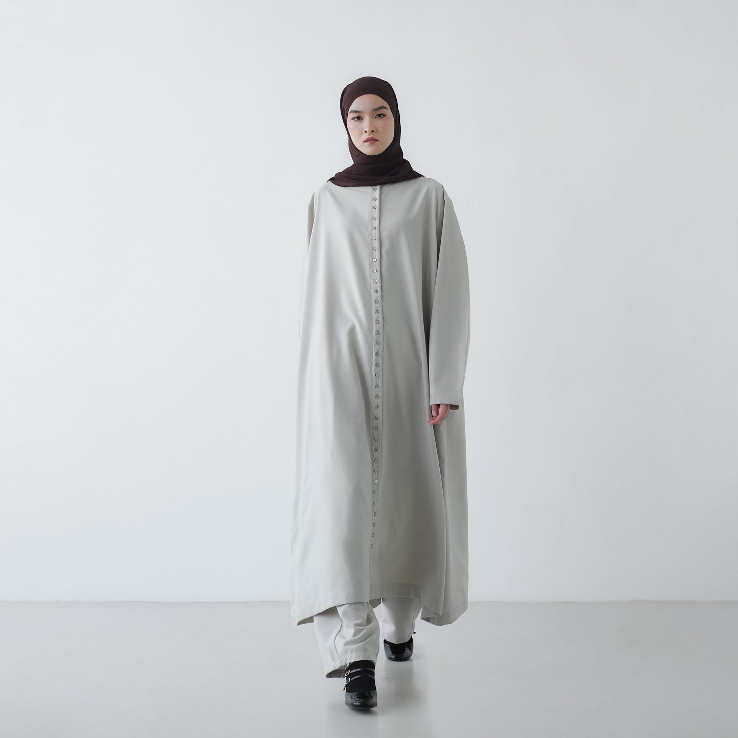 PRE ORDER RASHAWL TANGER BUTTON LONG MIDI DRESS