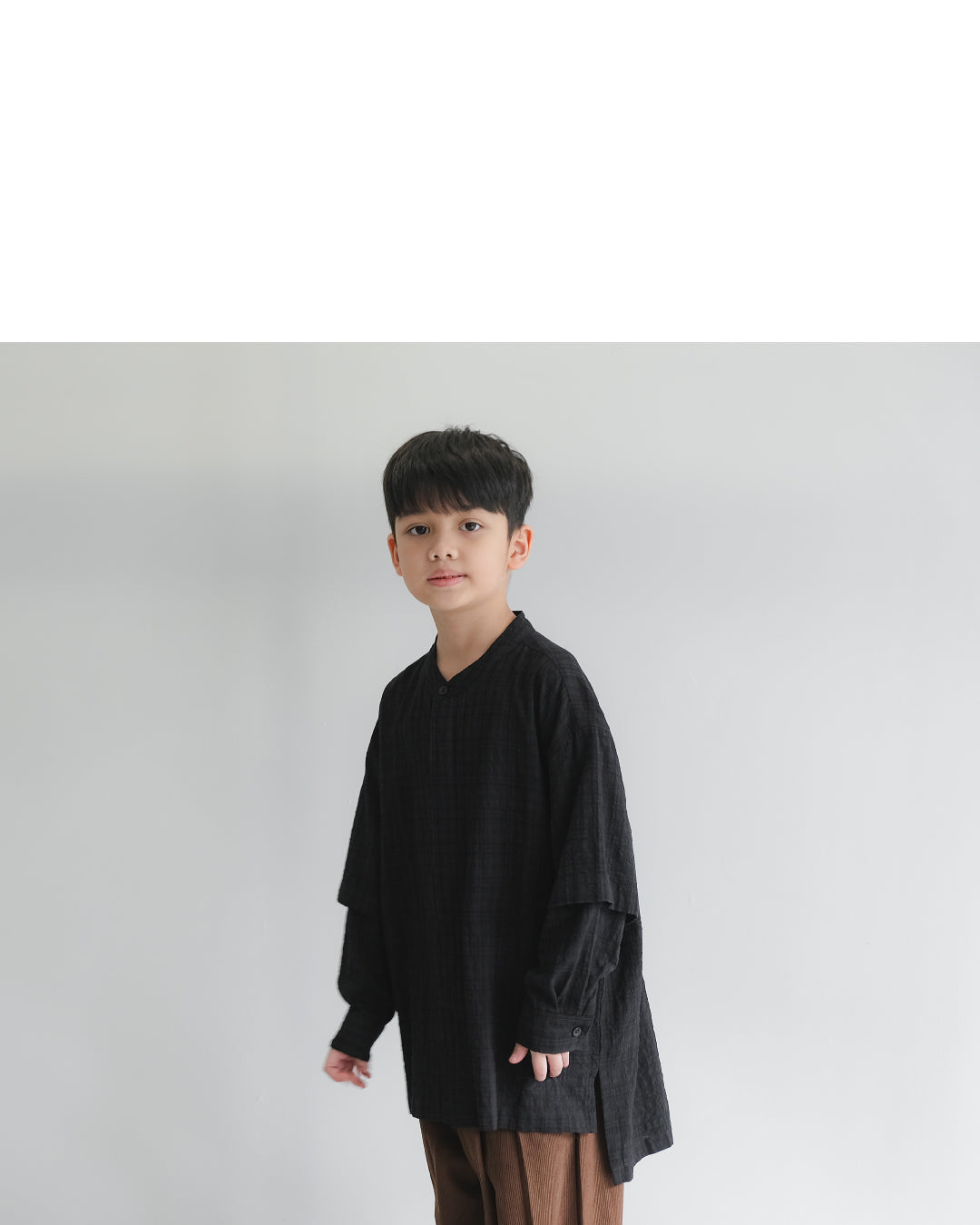 PRE ORDER RASHAWL KIDS BOYS KASBAH STRUCTURED LAYER KURTA