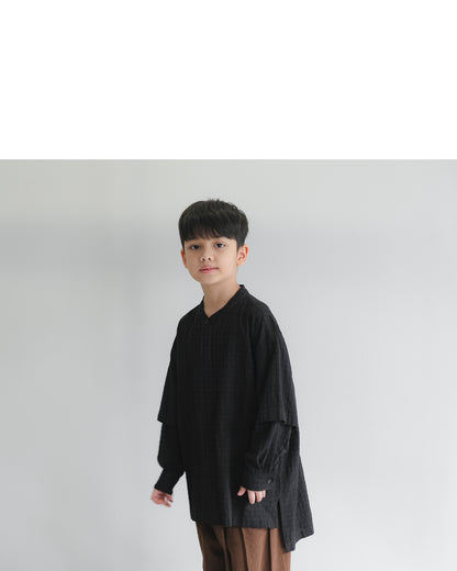 PRE ORDER RASHAWL KIDS BOYS KASBAH STRUCTURED LAYER KURTA