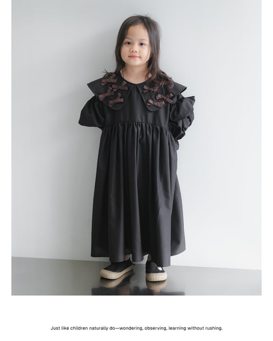 PRE ORDER RASHAWL KIDS GIRLS MARSHAN LITTLE BOW COLLAR DRESS