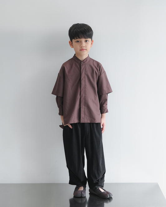 PRE ORDER RASHAWL KIDS BOYS KASBAH STRUCTURED LAYER KURTA