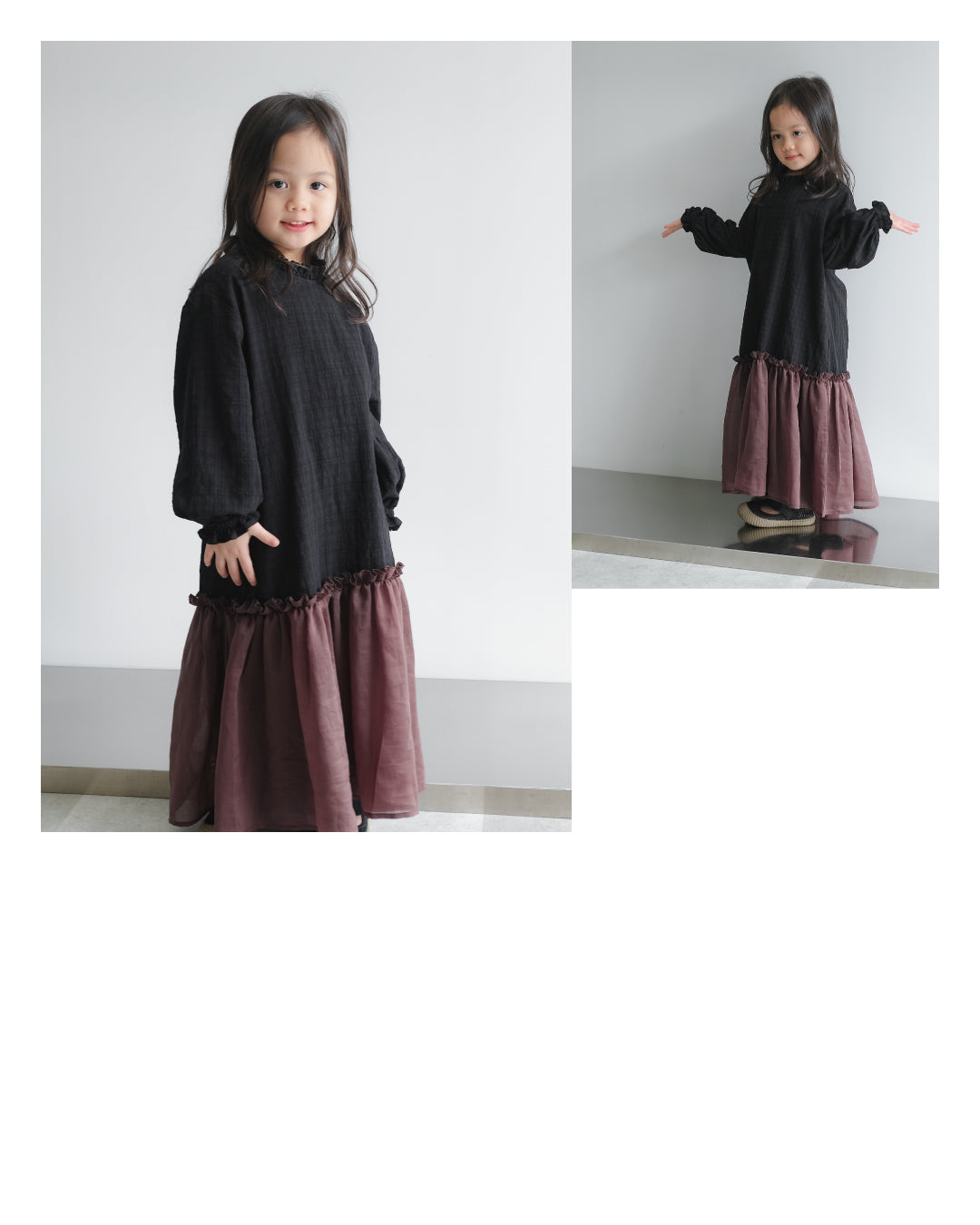 PRE ORDER RASHAWL KIDS GIRLS ASILAH SOFT RUFFLES DRESS