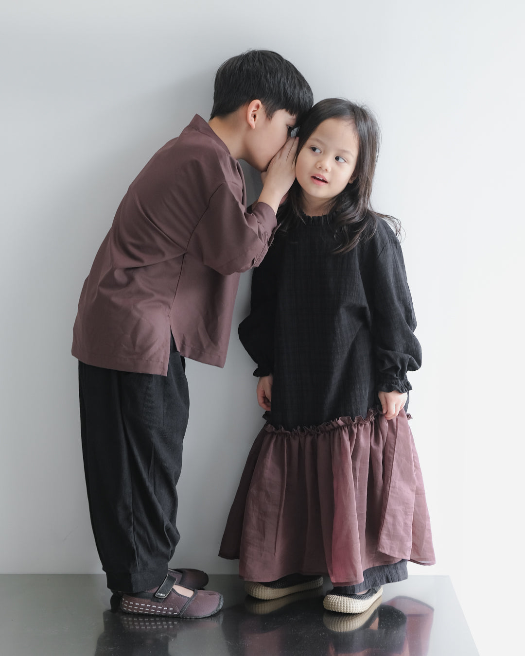 PRE ORDER RASHAWL KIDS GIRLS ASILAH SOFT RUFFLES DRESS