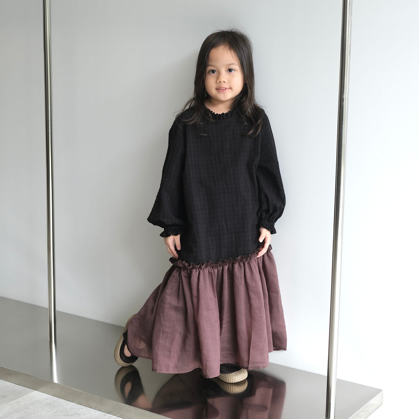 PRE ORDER RASHAWL KIDS GIRLS ASILAH SOFT RUFFLES DRESS