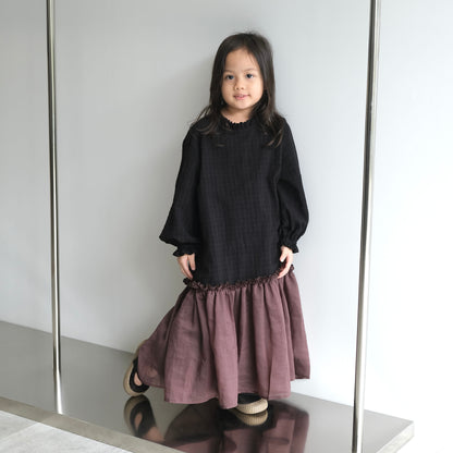 PRE ORDER RASHAWL KIDS GIRLS ASILAH SOFT RUFFLES DRESS