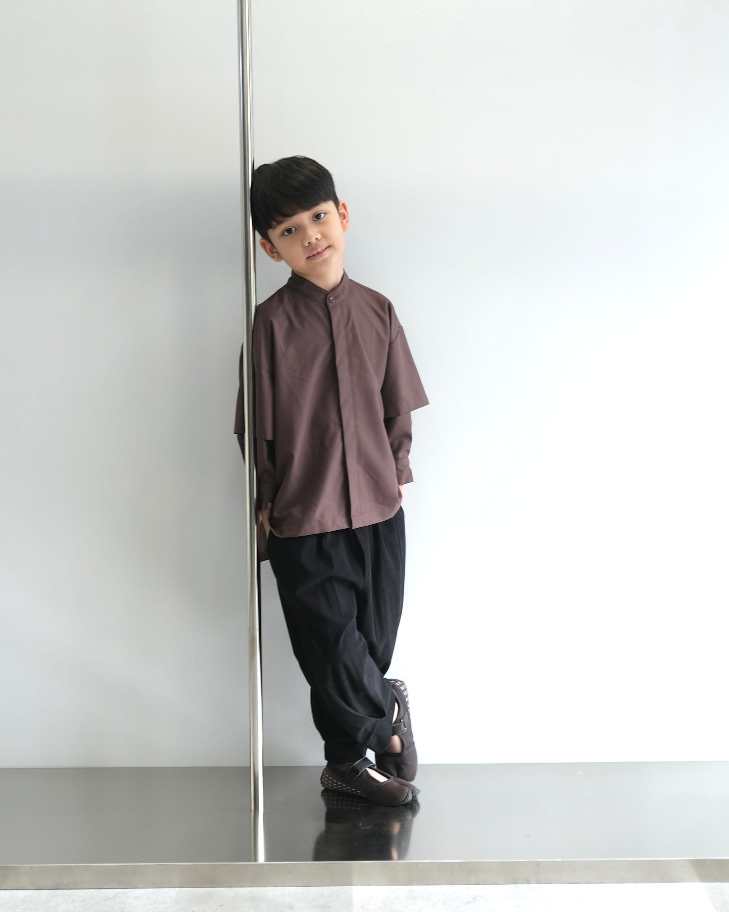 PRE ORDER RASHAWL KIDS BOYS KASBAH STRUCTURED LAYER KURTA