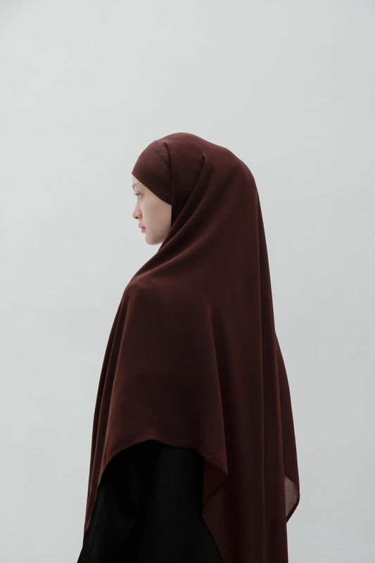 RASHAWL BUNDLING 02 KHARJ LOOSE ABAYA BW + EASSI INSTANT FRENCH KHIMAR COFFEE