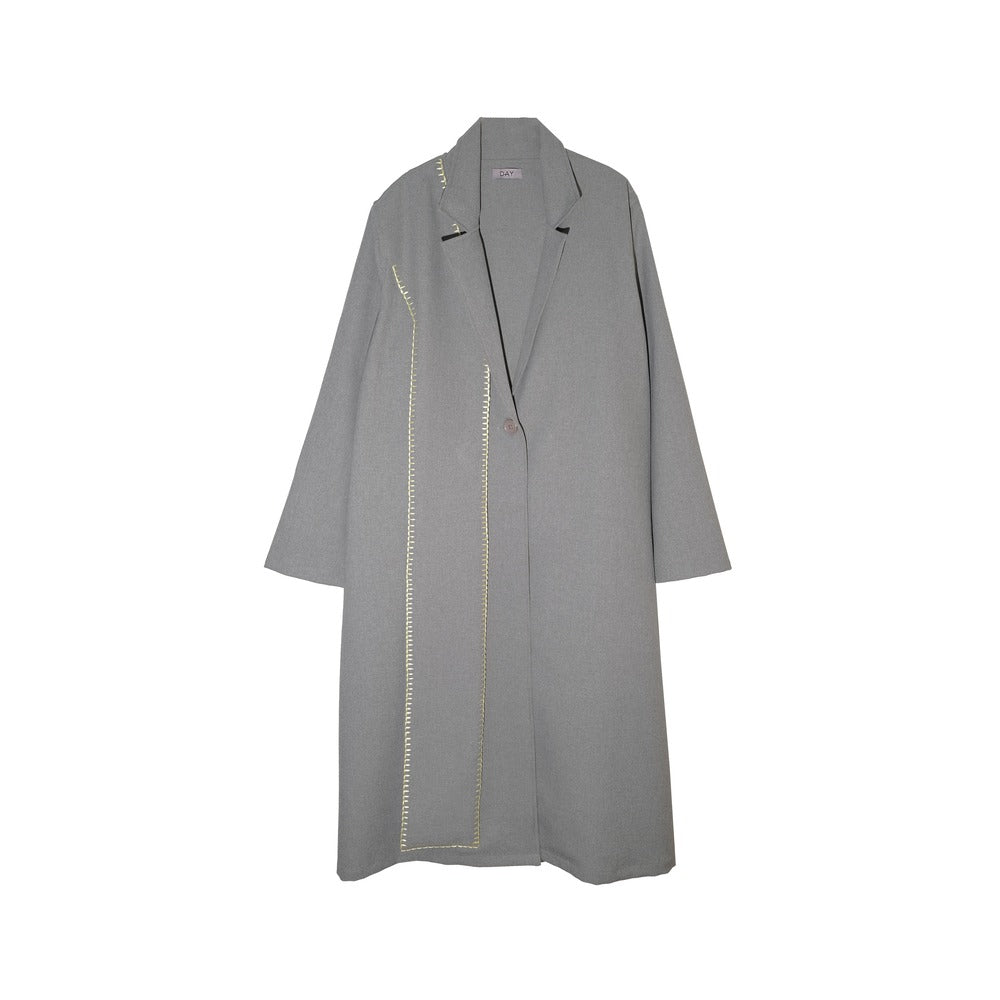 DAYCLOTH REEFS BLANKET STITCH COAT GREY
