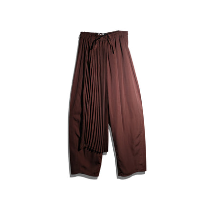 RASHAWL SHINMACHI PLEATED BARREL PANTS