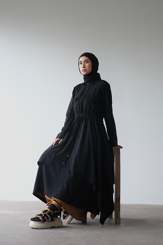 RASHAWL ABUMA LAYERED POCKET DRESS