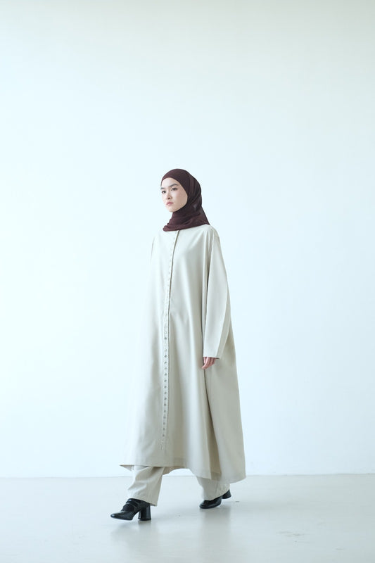 PRE ORDER RASHAWL TANGER BUTTON LONG MIDI DRESS