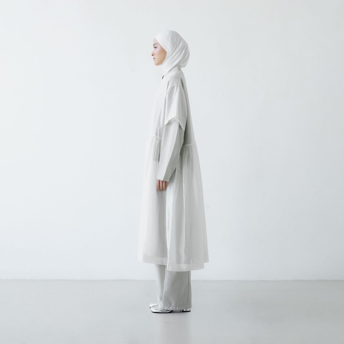 PRE ORDER RASHAWL SKOURA SOFT SHEER OVERSIZED DRESS