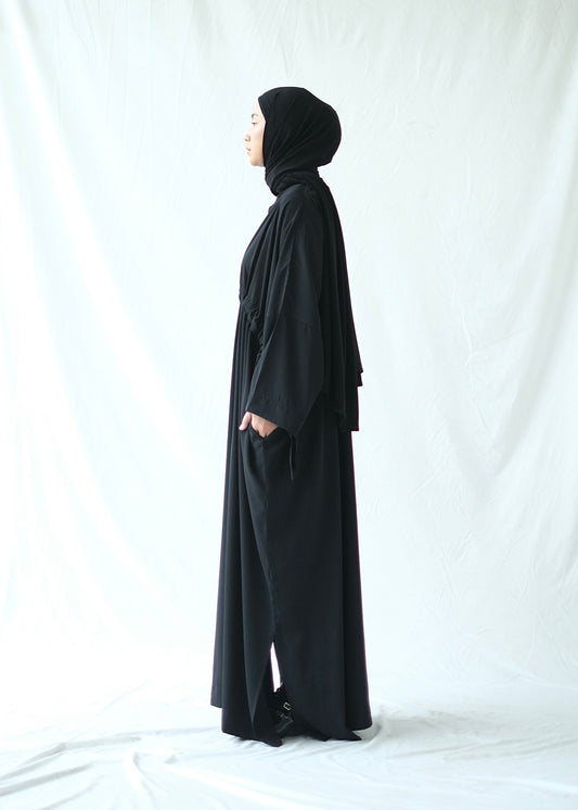 RASHAWL TABUK DRAWSTRING ABAYA