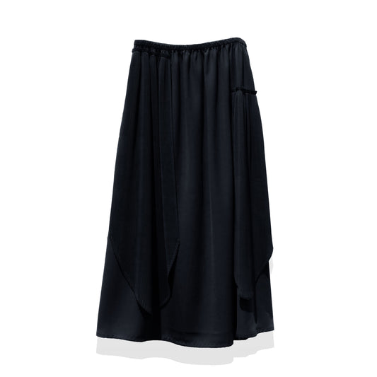 RASHAWL ASAGO PLEATED LAYERED SKIRT