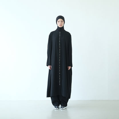 RASHAWL BUNDLING 4 (IMADEGAWA BUTTON DOWN DRESS BLACK DAN EASSI INSTANT HIJAB LINEN)