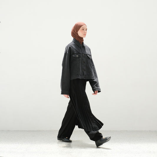 RASHAWL SHINMACHI PLEATED BARREL PANTS