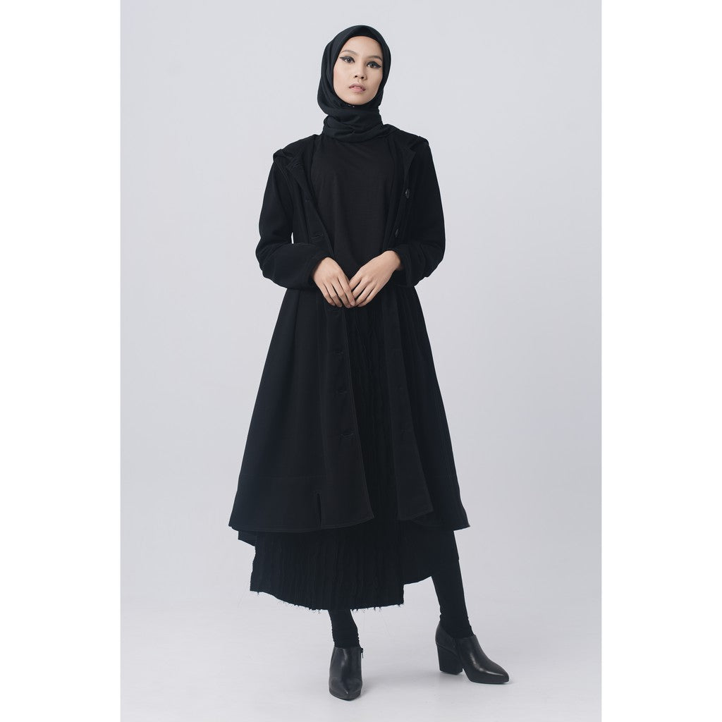 RASHAWL PEDESTAL COAT BLACK